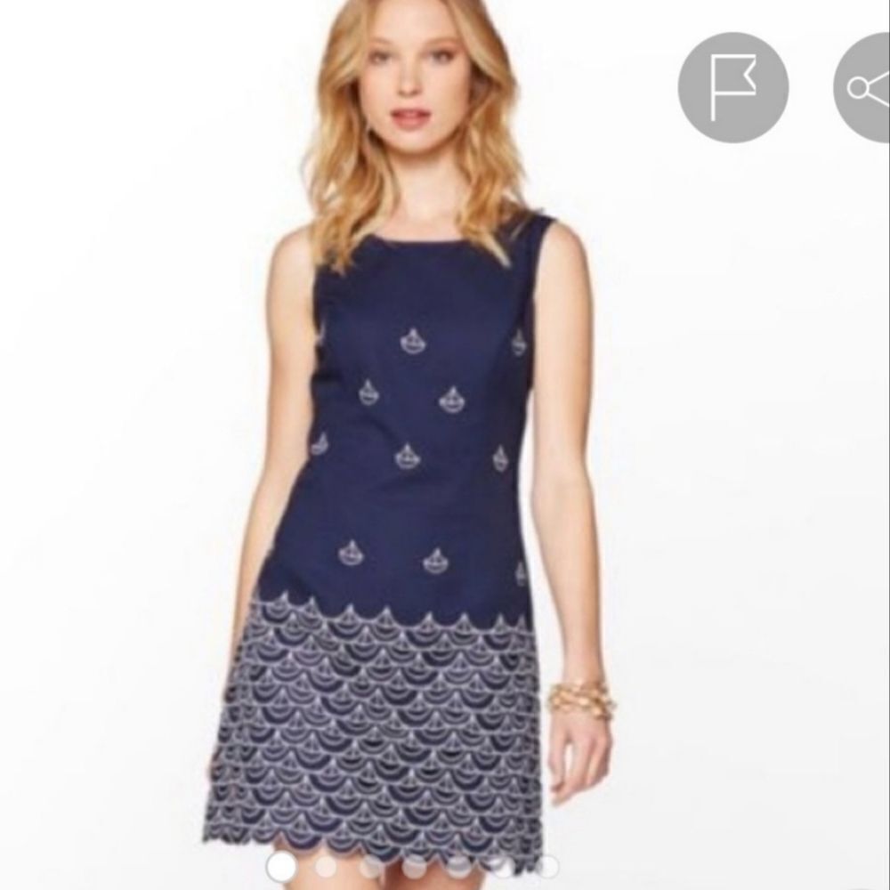 Lilly Pulitzer clarita true navy sailing dress